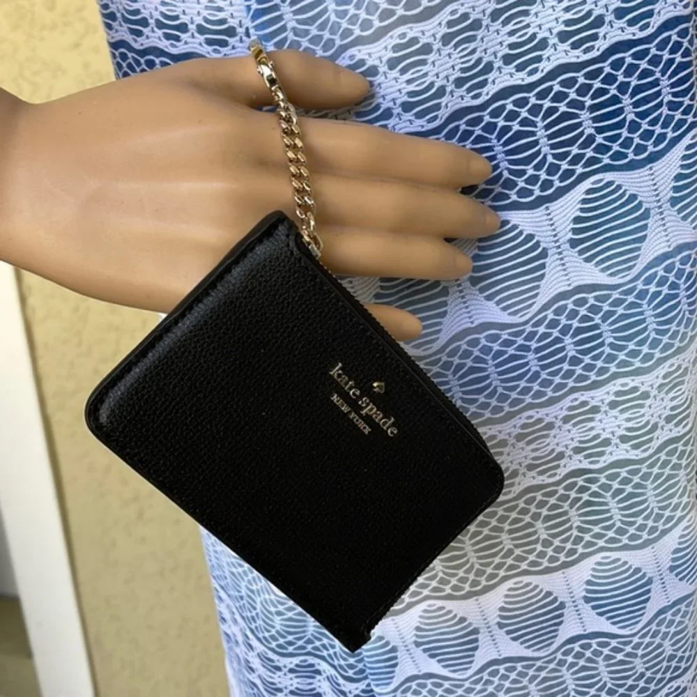 Kate Spade Darcy Medium L-Zip Card Holder Black - Picture 13 of 15